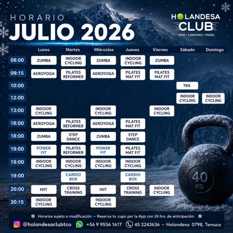 Read more about the article HORARIO JULIO 2026