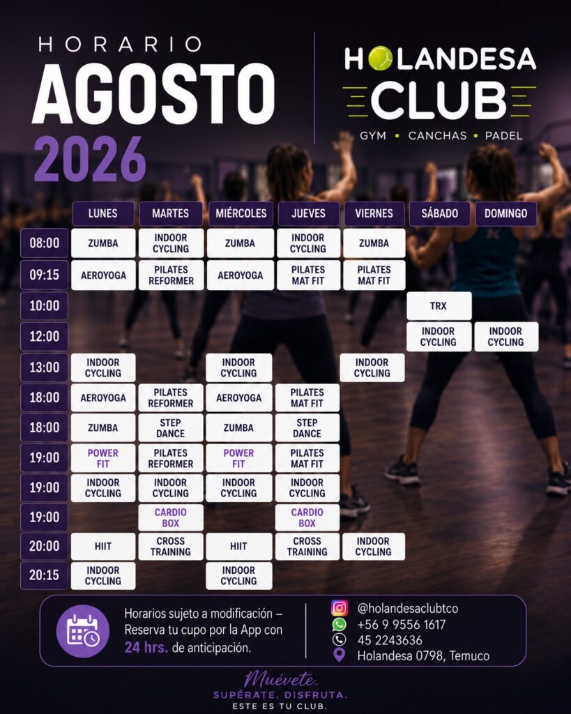 Read more about the article HORARIO AGOSTO 2026